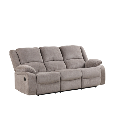 Furniture Of America Hodge 88" Chenille Manual Recliner Sofa In Gray