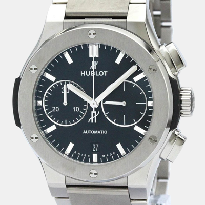 Pre-owned Hublot Black Titanium Classic Fusion 520.nx.1170.nx Automatic Men's Wristwatch 45 Mm