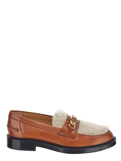 Tod's Fur Loafers In Brown