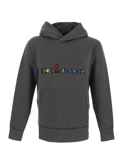 Kiton Logo Embroidery Sweatshirt In Grey