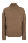 MAX MARA MAX MARA STUDIO VALDESE - WOOL AND CASHMERE TURTLENECK SWEATER