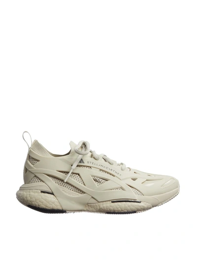 Adidas By Stella Mccartney Panelled Lace-up Sneakers In Ivory