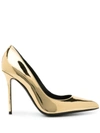 Giuseppe Zanotti Jakye 100mm Metallic-finish Pumps In Golden