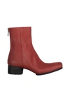 Uma Wang Square-toe 40mm Ankle Boots In Red