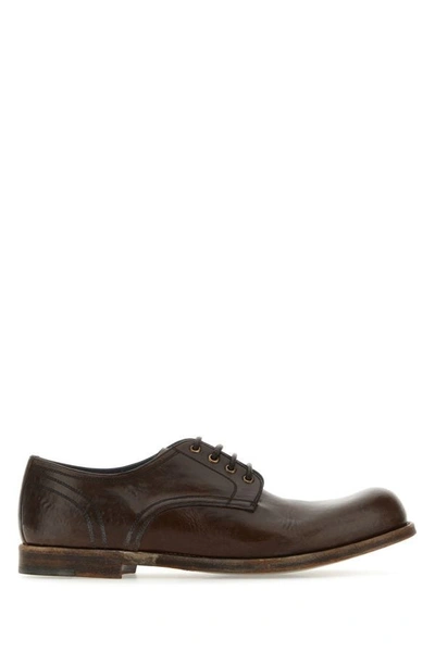 Dolce & Gabbana Man Brown Leather Lace-up Shoes