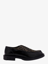 Fendi Black Leather Lace-ups In Black