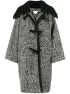 CHLOÉ stripe oversized cocoon coat ,17AMA1617A07512161155