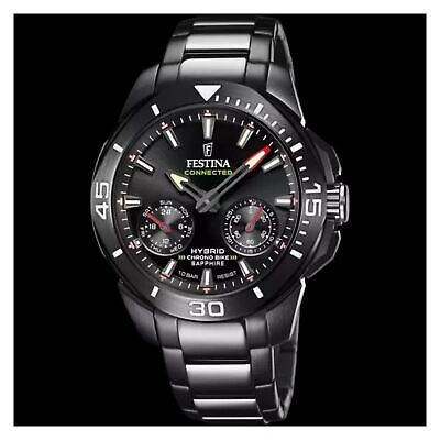 Pre-owned Festina Watch  F20648/1 Chrono Bike Connected Man 47mm Stainless Steel