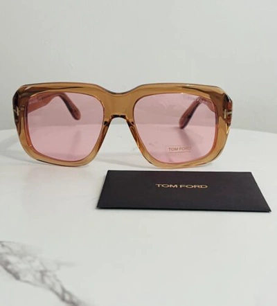 Pre-owned Tom Ford Transparent Unisex Sunglasses In Pink