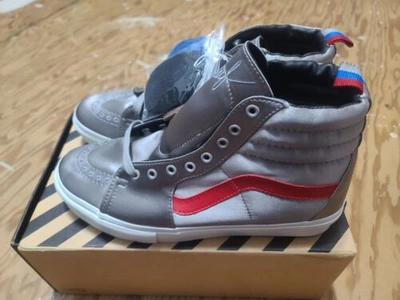Pre-owned Vans 2008  X Huf Sk8 Hi Satin Pack Silver Size 11 Supreme Og Wtaps Syndicate