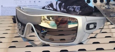 Pre-owned Oakley Batwolf 9101-6927 Sunglasses Matte X-silver W/prizm Black Polarized