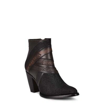 Pre-owned Paris 3f86ma - Cuadra Black Fashion  Texas Stingray Ankle Boots For Women