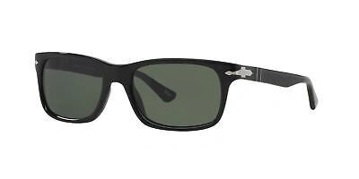 Pre-owned Persol Po 3048s Black/grey Green 58/19/145 Men Sunglasses