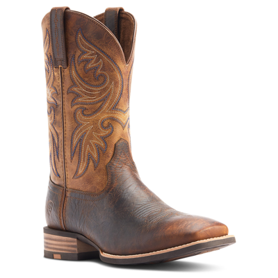 Pre-owned Ariat Men's Slingshot Lightweight Brown Western Boots 10044567