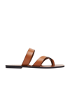 A.emery Carter Leather Slide Sandals In Tan