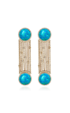 NEVERNOT READY 2 DISCOVER 18K YELLOW GOLD OPAL EARRINGS