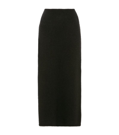 Jw Anderson Wool-blend Midi Skirt In Black