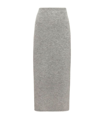 Jw Anderson Side-slit Tube Skirt In Grey