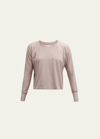 Beyond Yoga Featherweight Daydreamer Pullover In Aubergine Beet