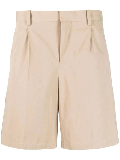 Apc Cotton Bermuda Shorts In Beige