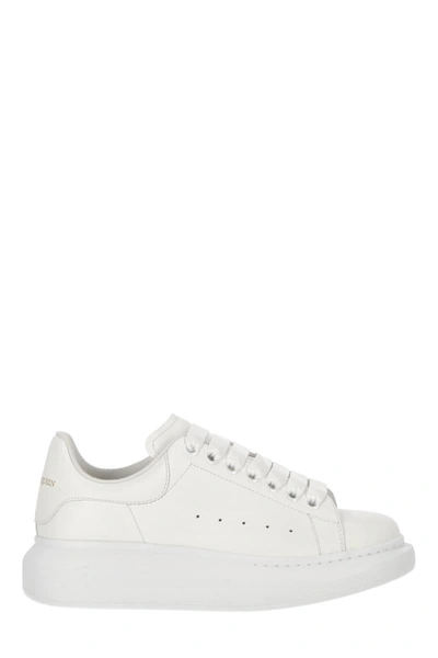 Alexander Mcqueen Heel Tab Wedge Sneakers In White