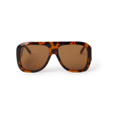 Palm Angels Sonoma Shield Frame Sunglasses In Brown