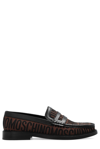 MOSCHINO MOSCHINO ALLOVER LOGO PRINTED LOAFERS