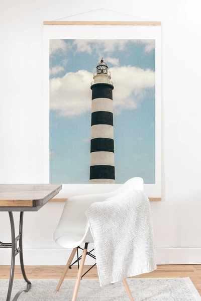 Deny Designs Gal Design Lighthouse Art Print With Oak Hanger In Black