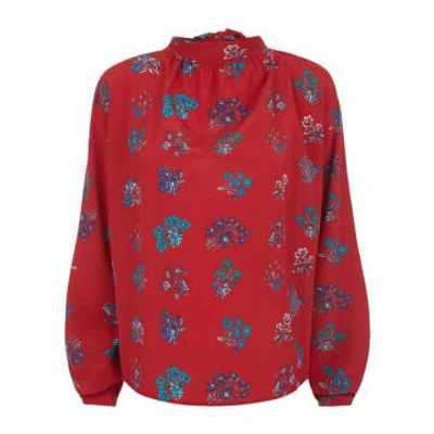 Charlotte Sparre Red Pussybow Blouse