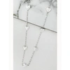 ENVY LONG SILVER NECKLACE WITH HAMMERED HEARTS