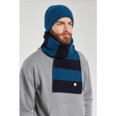 Armor-lux Ship And Freezing Blue 79791 Heritage Scarf In Red