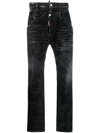 Dsquared2 Dsquared Black Stretch Denim Skater Jeans In Black