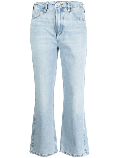Frame Le Slim Palazzo High Waist Wide Leg Jeans In Blue
