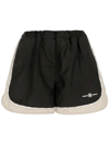Amiri Logo Nylon Track Shorts In Black