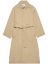 AMI ALEXANDRE MATTIUSSI SINGLE-BREASTED BELTED TRENCH COAT
