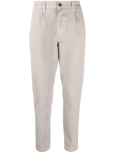 Haikure Straight-cut Cotton Chinos In White