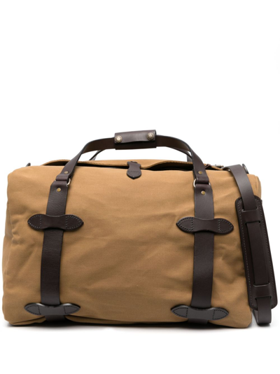 Filson Logo-debossed Duffle Bag In Neutrals/brown