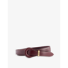 Isabel Marant Brindi Pull-through Leather & Brass Belt In Burgundy