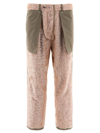 Craig Green Pink And Grey Fleece Straight-leg Trousers In Green