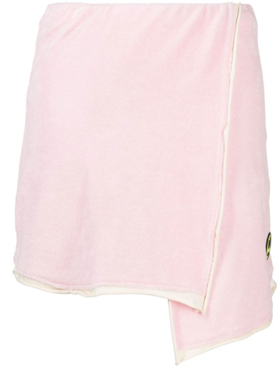 Barrow Terry Wrap Skirt In Pink