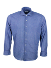 Sonrisa Long-sleeved Button-up Shirt In Blue