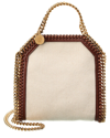 Stella Mccartney Falabella Micro Tote Bag In Ecru Cotton Canvas In White