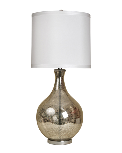 Stylecraft 35.5in Classical Urn Mercury Glass Table Lamp In Metallic