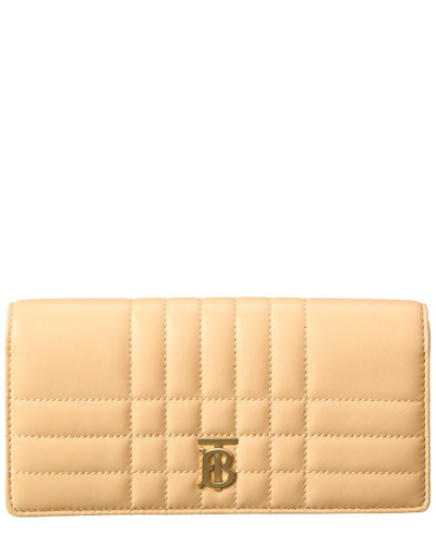 Burberry Lola Quilted Leather Continental Wallet In Cream