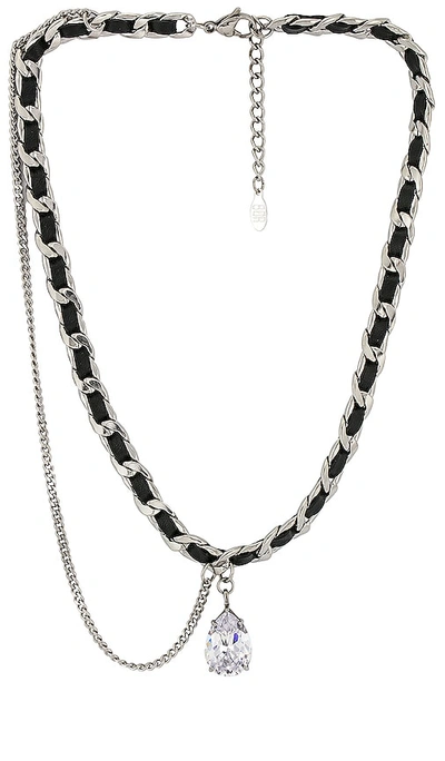 8 Other Reasons Double Chain Pendant Necklace In Black