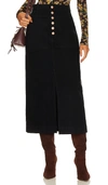 Ulla Johnson The Bea Denim Midi Skirt In Black