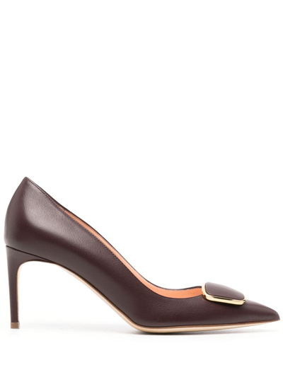 Rupert Sanderson 80mm Pointed-toe Leather Pumps In Brown