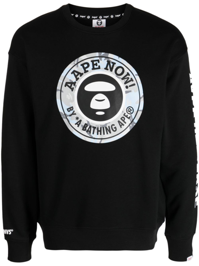 A Bathing Ape Sweatshirt Mit Logo-print In Black