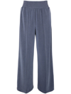 Sweaty Betty Womens Navy Blue Sand Wash Wide-leg Stretch-recycled Polyester Blend Jogging Bottoms