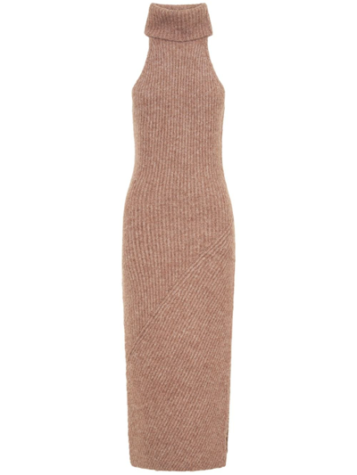 Nicholas Kiandra Ribbed Dress In Sand